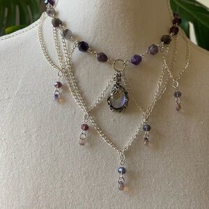 Fairycore Amethyst Beaded Necklace